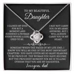 IPINK-To My Daughter Necklace From Dad With Heartfelt Message & Elegant Box, Father Daughter Gifts from Dad, Birthday Gift for Daughter Adult, Father Daughter Necklace, Daddy Daughter Gifts For My Daughter, Stainless Steel, Cubic Zirconia