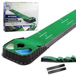 Golf Putting Mat 106'' (270cm) with Return Track Indoor & Outdoor