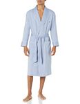 Nautica mens Long-sleeve Lightweight Cotton Woven-robe, Blue Bone, Small-Medium