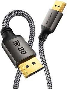 Stouchi Long DisplayPort 2.1 Cable 16.5FT, 80Gbps [16K@120Hz / 8K@240Hz / 4K@540Hz] HDR, HDCP, DSC 1.2a, FreeSync, G-Sync, Viper Weave DP Cable for Gaming Monitor, RTX 5090,RX 9070,RTX 6000 Ada