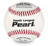 Jugs Youth League Pearl Leather Baseballs — Pitching Machine Baseballs (1 Dozen)