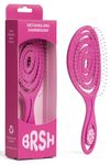 Detangle Hair Brush | Detangling Brush for Thin, Fine, Thick and Normal Hair | Detangler Hair Brush for Women, Men & Kids - Eco Friendly, Flexible, Vegan, Straw Brush - Wet and Dry Hair - Pink - BRSH