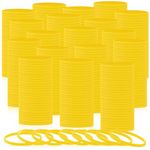 Liliful 400 Pcs Silicone Wristbands Solid Color Silicone Bracelets Blank Rubber Bracelets Sports Rubber Wristbands Bracelets Stretch Bracelet Bands for Adults Men Women Teen (Yellow)