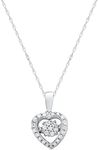 MAX + STONE Dancing Diamond Necklaces for Women | Sterling Silver Diamond Necklace with 18 Inch Chain | Real Diamond Pendant Necklaces | Diamond Jewelry for Women, Metal, white-diamond