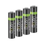 Venom Rechargeable AAA Batteries - 800mAh 1.2V NiMH (4-Pack), Black