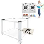 Royxen Laundry Pedestal 20" Height Universal Fit 700lbs Capacity, Washing Machine Base Stand Dryer Base Platform Heavy Duty, 28“ Wide (White)