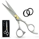 ONTAKI 6.5" Hair Cutting Scissors silver - Japanese Steel Hair Scissors for Hair Cutting, Beard & Moustache - Hand Forged Hair Cutting Tool for Professional Barbers - Sharp Hair Shears for Men & Women