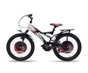 Hero F11 Kids Bike | 20-Inch Wheels | Dual Suspension | Semi-Fat Tyres | Alloy Steel Frame | Modern Design in Sleek Black