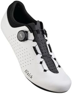 Fizik Vento Omna, Boa Road Bike Clip-in Cycling Shoes, White/Black, 8