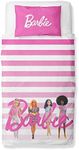 Barbie Character World Official Single Childs Duvet Cover Set |Sweet Design Reversible 2 Sided Bedding Including Matching Pillow Case Brands Single Bed Set | Polycotton