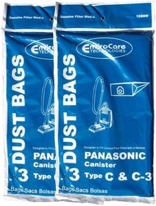 EnviroCare Replacement Vacuum Bags for Panasonic Type C C-3 C3 Canisters 6 Bags