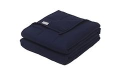 Mysa Sleep Kids Heavy Weighted Blanket - Cooling Cotton Material with Premium Glass Beads (Midnight Blue, 41" x 60" 7 LB)