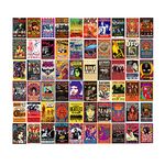 WOONKIT 60 PC Vintage Rock Band Posters for Room Aesthetic, 70s 80s 90s Retro Music Room, Bedroom Decor Wall Art, Music Concert Poster Wall Collage, Old Music Album Cover Prints (A 60 SET, 4X6 INCH)