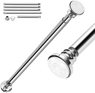 EC Breath Upgraded 56-304.5cm Extendable Shower Curtain Tension Pole, Free Combination Pole Set, Telescopic No Drill Stainless Steel Clothes Hanging Bar Rail for Bath,Closet,Wardrobe,Door,Kitchen