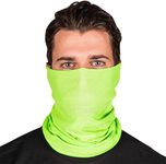 S A Company Single UV Face Shield | UV 30+ Multipurpose Neck Gaiter Balaclava for Adults | Safety Green