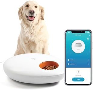 Geeni Smart Pet Feeder, Programmable Dispenser for Wet/Dry Food, App Control, Alexa/Google Compatible, Large Capacity, Battery Powered