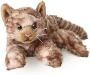 Bearington Louie Cat 15 Inch Stuffed Cat Plush - Realistic Cat Stuffed Animal - Tabby Cat Stuffed Animal