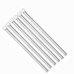 Labworld Glass Stirring Rod with Flat face Paddle Set of 6 pcs 250mmx6mm Long Stirrer,Export Quality Multipurpose for Cocktail or Liquid Chemicals Laboratory