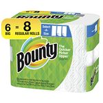 Bounty Select-A-Size 2-Ply Paper Towels, 11in. x 5 15/16in, White, Pack of 6 Big Rolls