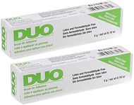 DUO Brush-On Eyelash Glue – Clear Lash Adhesive for False Lashes, Long-Lasting Duo Lash Glue with Precision Brush, 0.18 oz, 2-Pack