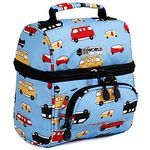 J World New York Unisex's Corey Kids Bag Insulated Lunch-Box, Mini Bus, 8.8 X 7.8 X 5.5 (H X W X D)