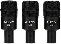 Audix D2 Trio Dynamic Microphone 3-Pack for Kick Drums, Toms, and Bass Instruments