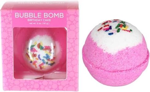 Birthday Cake Bath Bombs, Stocking Stuffers, Incredible Scent, USA Made, Kids Safe Ingredients, Won't Stain Tub, 1 Bath Bomb for Women & Kids Bubble Bath by Two Sisters