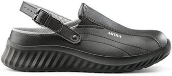 ARTRA Arva 6017 Work Shoes Clogs for Catering, Kitchen, Food, Logistics Without Steel Toe Cap, Black, 9 US