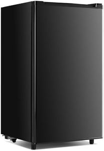 NEWBULIG Mini Fridge with Freezer 3.2 Cu.Ft Small Refrigerator for Office, Dorm, Small Fridge with Adjustable Thermostat, Energy Saving, Singel Door, Black