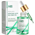 ANAiRUi Tea Tree Oil for Skin with Salicylic Acid & Squalane - Face Oil to Soothe Acne, Reduce Breakouts and Blemishes, Minimize Spots and Pores, 30ml