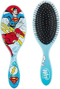 Wet Brush Original Detangler Hair Brush - Justice League, (Superman & Flash) - Comb for Women, Men and Kids - Wet or Dry - Natural, Straight, Thick and Curly Hair - Pain-Free for All Hair Types