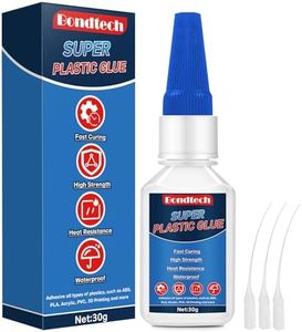 Plastic Glue 30g, Clear Superglue for Plastic, Instant Model Glue, for Miniatures, Model, PLA, 3D Printing, Acrylic, PVC, Waterproof, Heat-Resistant, with Anti-Clog Cap