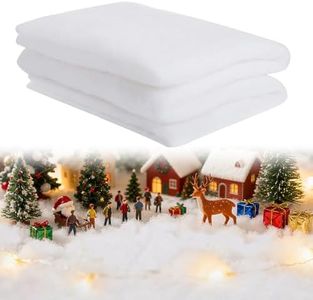 Cosweet 3 Pack 3 x 8 Ft Fake Snow Blanket - Thickened Fluffy Artificial Snow, White Winter Decorations for Wonderland Christmas Village Display Table Runner & Photo Prop