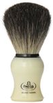 Omega 13109 Creamy Curved Handle Pure Badger Shaving Brush