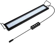 hygger Aquariu Light, Dimmable LED Aquarium Light with Timer, Aluminum Alloy Shell Extendable Brackets, External Controller, Led Aquarium Light for Plants(14W) [Energy Class A]