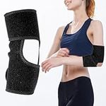 Lightweight Elbow Brace for Women, Adjustable Tennis Elbow Support Brace for Tennis, Breathable Elbow Compression Sleeve Pad Great For Sprained Elbows, Tendonitis, Arthritis, Golfer's Elbow (Black)