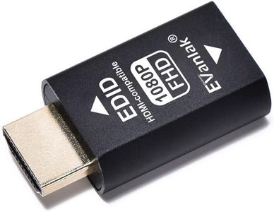 EVanlak Hdmi Edid Emulator Passthrough 3rd Generrtion Premium Aluminum Eliminated Emulator Adapter Work with Mac Thunderbolt to HDMI Switches/Extender/AV Receiver/Video Splitters-1920X1080@59hz