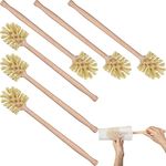 Gejoy 6 Pcs Bottle Brush 13.6 x 2.6 Inches Wood Dish Brush Long Wooden Scrub Brush with Wooden Handle Strong Bristles for Cleaning Bottles Mugs Jars Glasses Dishes Vases Pitchers