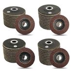 AuInn Angle Grinder Grinding Discs, 4-1/2-Inch Flap Discs, 40 PCS Assorted Sanding Grinding Wheels, 40 60 80 120 Grit,for Removing Rust and Paint, Compatible with 4.5" Angle Grinders