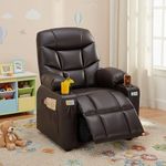 SNUGWAY Donut Larger Kids Reclining Chair Leather Recliner Sofa Push Back Children Ages 3-12