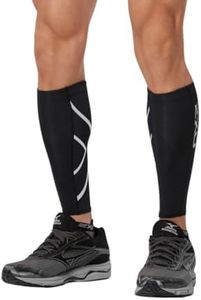 2XU Unisex Compression Calf Guards - for Lower Leg Support & Recovery - Black/Black - Size Medium