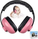 Vinkki Noise Cancelling Headphones for Kids Babies Ear Protection Earmuffs Noise Reduction for 0-3 Years Babies Toddlers Infant (Redrose)