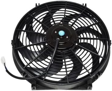 A-Team Performance - 110011 Universal Electrical Radiator Cooling Fan 14" - Heavy Duty 12 Volts Wide Curved 8 Blades 2400 CFM Reversible Push or Pull with Mounting Kit