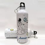 PRINTSWAYS Personalized Customized Name printed water bottle with Universe Design - Sipper Water Bottle for Kids - 750 ML | 1 Set - Diwali gifts | gift for brother | birthday gift for boy