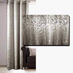 JEMIDI Cortina Opaca Brillante - Cortina Individual 140 x 245 cm con Ojales de Metal - para salón Dormitorio Cocina Comedor habitación - con Brillo