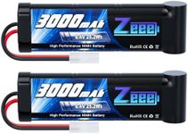 Zeee 8.4V 3000mAh NiMH Battery High Power RC Battery with Tamiya Plug for RC Car LOSI Associated HPI Tamiya Kyosho(2 Pack)