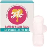 FLO Bamboo Pads with Wings, Plant-Based Cotton, Absorbent, Unscented, Breathable, Black-and-Woman-Owned, Leak-Busting Protection, Feminine Hygiene, Absorbent Pads, Unscented, Megapack (40 Night Pads)