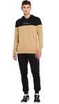 Alan Jones Clothing Mens Track Suit (TSUIT21-P07-BEIGE-M_Black, Beige_M)
