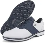 Zakey Golf Shoes Men Professional Spikeless Golf Shoes Comfortable Walking Footwears for Golfers (13,WhiteBlue)