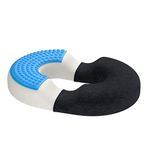 bonmedico Donut Cushion for Coccyx Pain Relief – Memory Foam Cushion Piles Cushion, Hemorrhoid Cushion & Pressure Sore Pillow for Comfortable Sitting – Rubber Ring Cushion for Adults Use Black